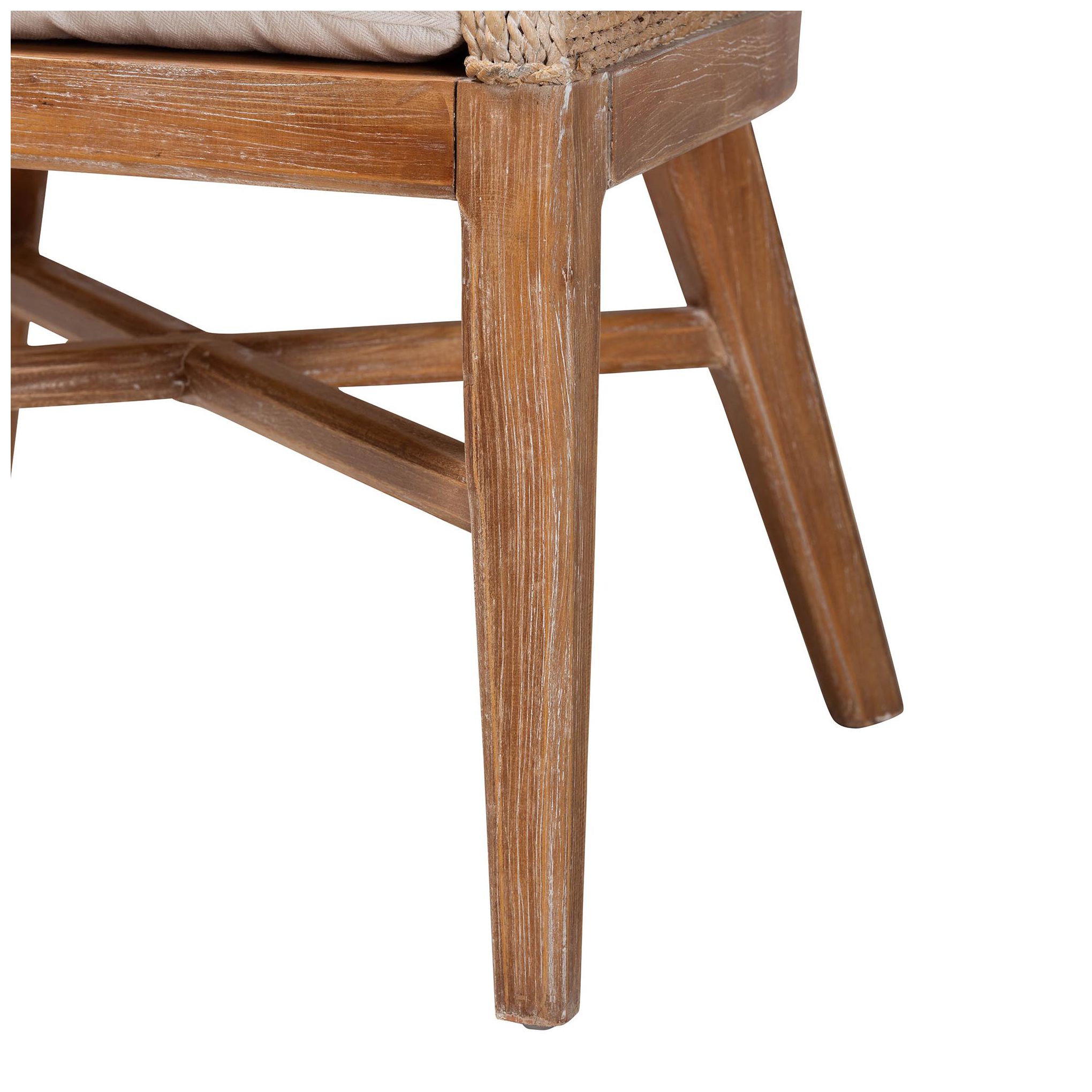 Image 7 bali & pari Jasper Seagrass Dining Chair with Mahogany Wood, Whitewash more views