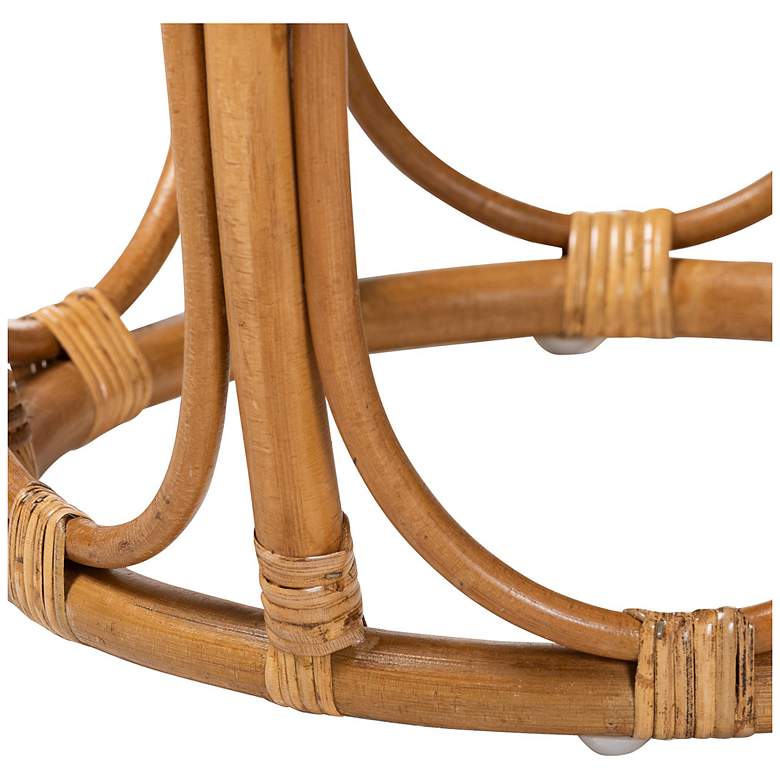 Image 5 bali & pari Jayana Natural Rattan Round End Table - Wicker Accent Table more views