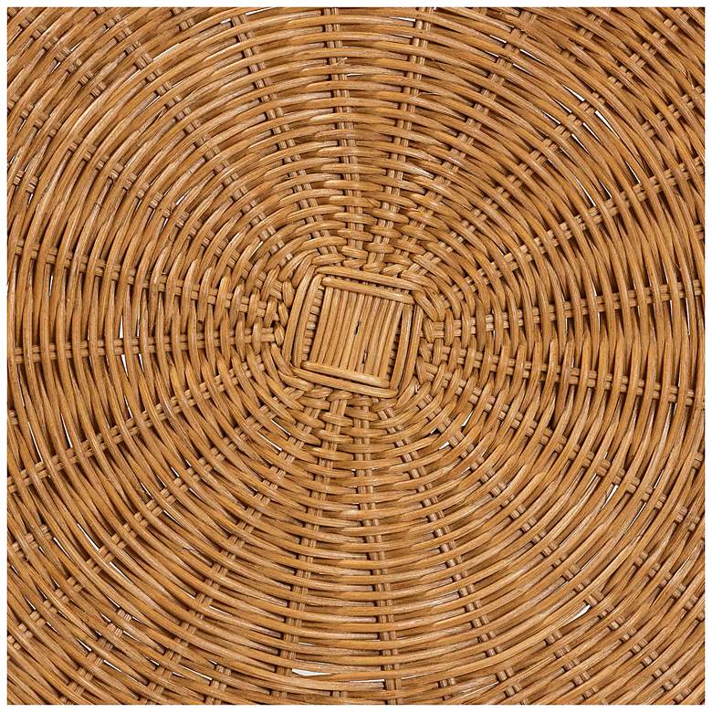 Image 7 bali & pari Jayana Natural Rattan Round End Table - Wicker Accent Table more views