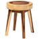bali & pari Jia Suar Wood End Table - Handcrafted Side Table