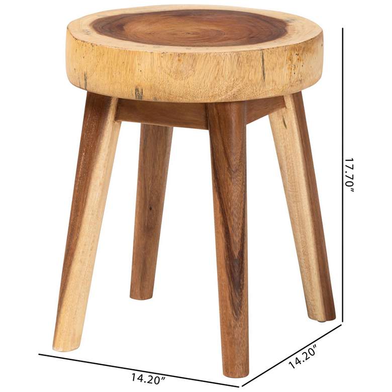 Image 7 bali & pari Jia Suar Wood End Table - Handcrafted Side Table more views