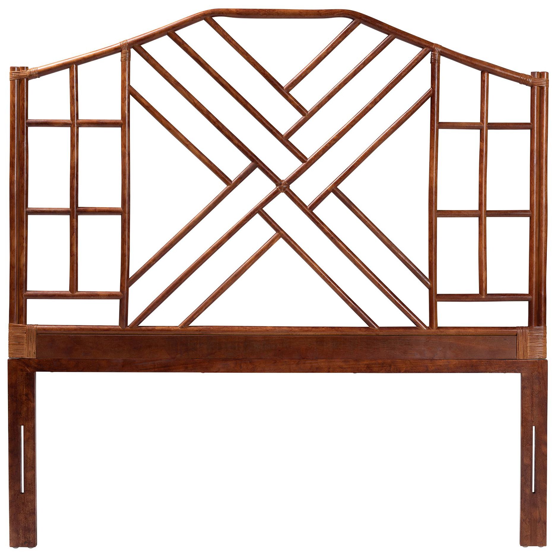 Image 4 bali & pari Kachiri Marbled Tortoise Natural Rattan Headboard, Queen more views