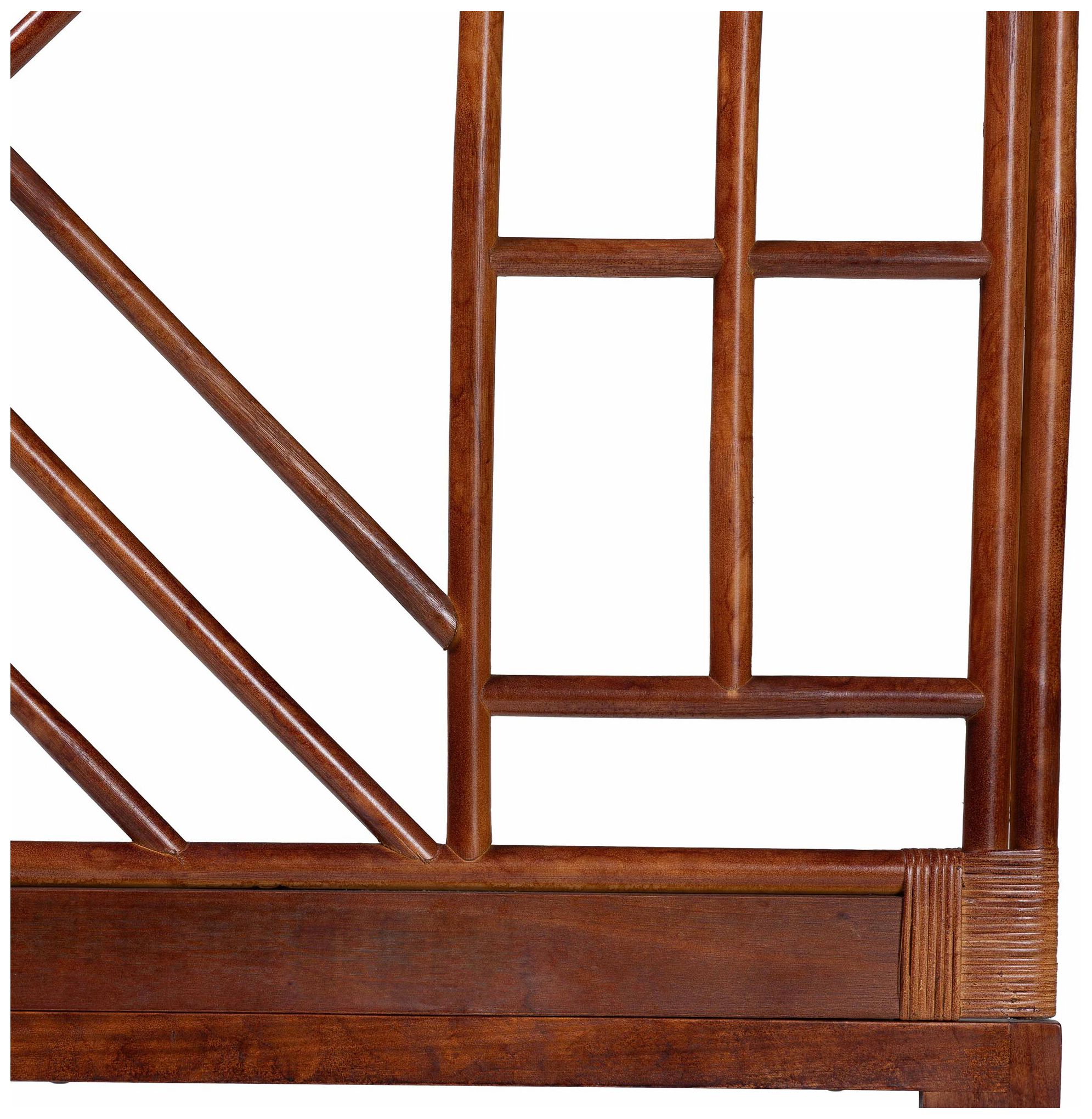 Image 5 bali & pari Kachiri Marbled Tortoise Natural Rattan Headboard, Queen more views