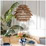 1_bali & pari Kaede Handwoven Jute Pendant Lampshade - Ceiling Light Cover