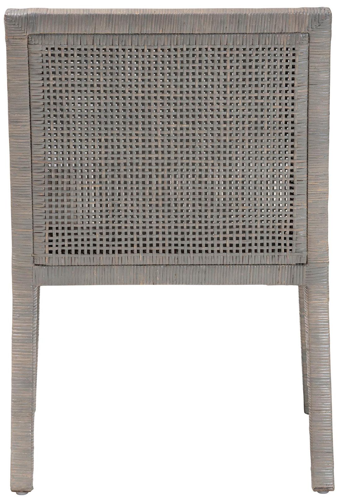 Image 5 bali & pari Karis Gray Rattan Handwoven Wicker Dining Chair with Cushion more views