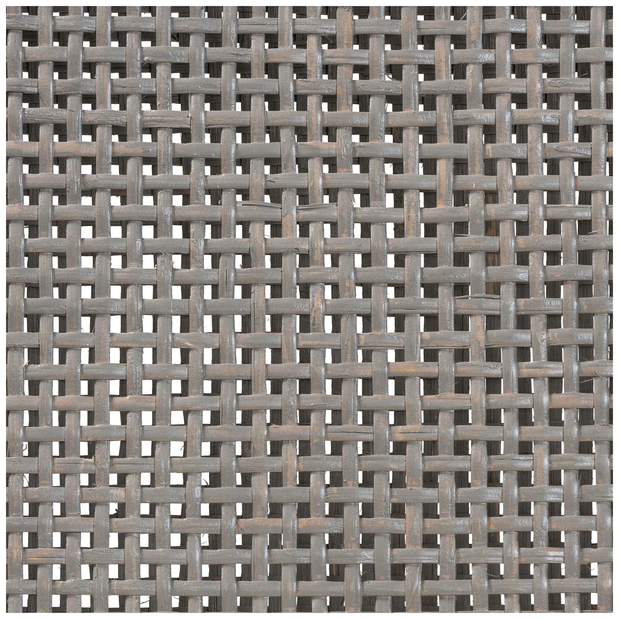 bali & pari Karis Gray Rattan Handwoven Wicker Dining Chair with Cushion