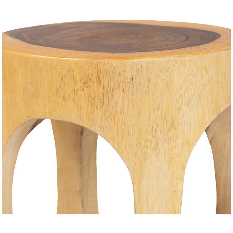 Image 4 bali & pari Kaseko Hand-carved Suar Wood Side Table more views