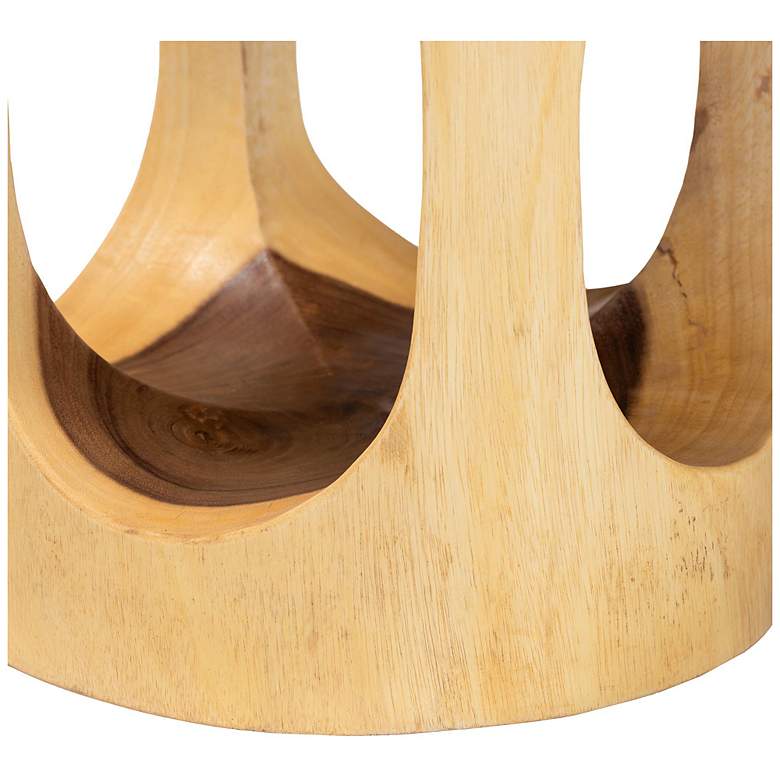 Image 5 bali & pari Kaseko Hand-carved Suar Wood Side Table more views