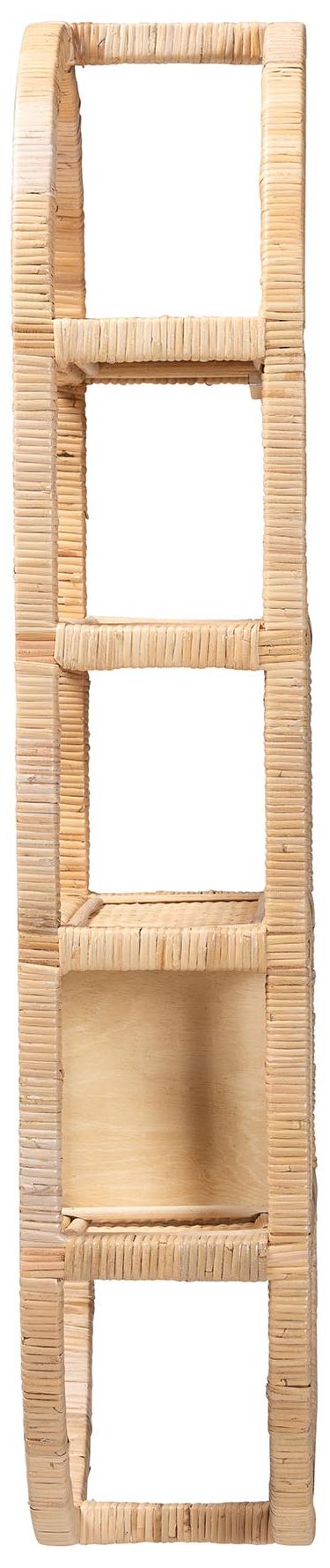 Image 4 bali & pari Labonita Natural Rattan Wall Shelf  - 3-Tier Wall-Mounted more views