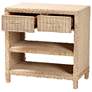 3_bali & pari Lanica Japandi Sun Bleached Rattan 2-Drawer Console Table more views