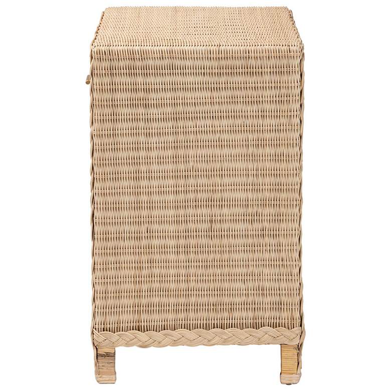Image 5 bali & pari Lanica Japandi Sun Bleached Rattan 2-Drawer Console Table more views