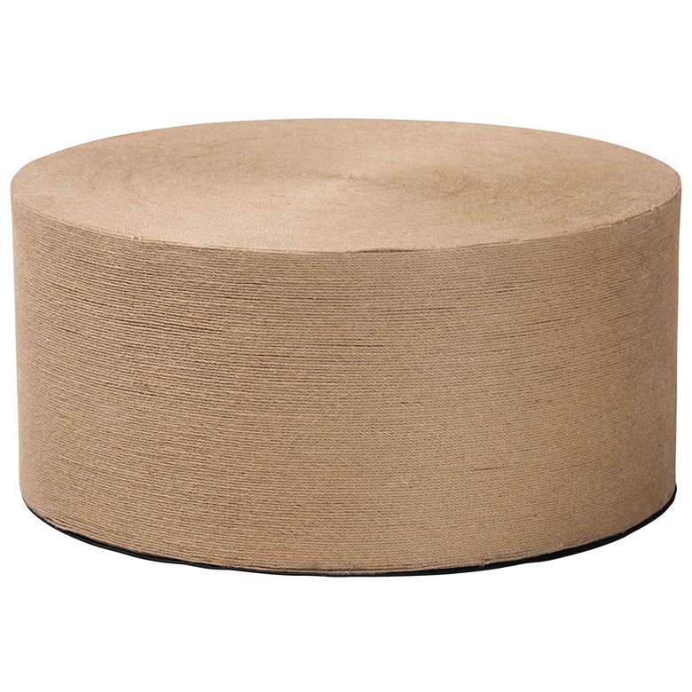 Image 1 bali & pari Lapis Handwoven Jute Coffee Table - Boho Round Centerpiece