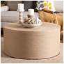 1_bali & pari Lapis Handwoven Jute Coffee Table - Boho Round Centerpiece