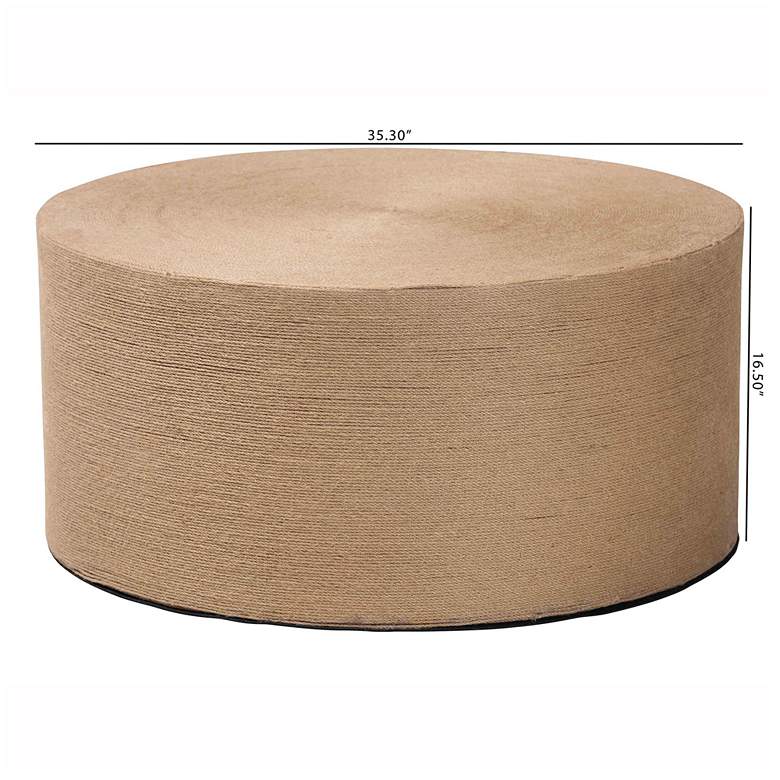 Image 6 bali & pari Lapis Handwoven Jute Coffee Table - Boho Round Centerpiece more views