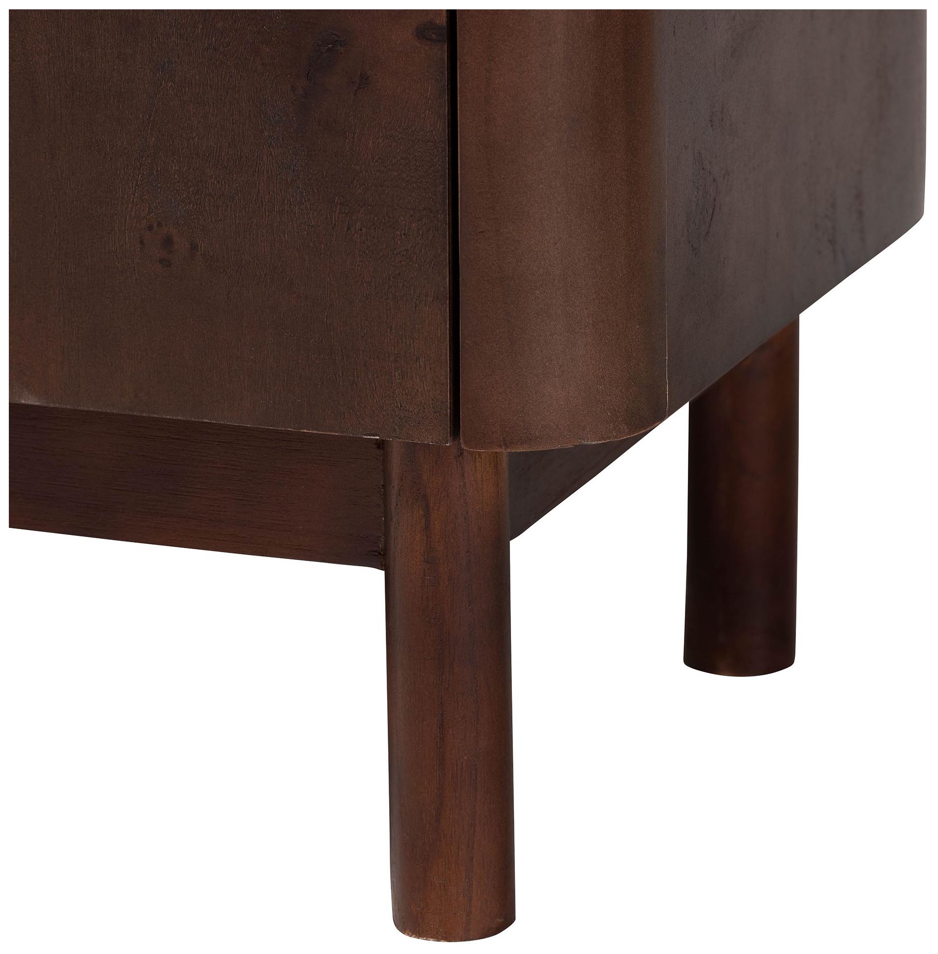 Image 7 bali & pari Latika Real Burl Wood Storage Cabinet in Dark Walnut Brown more views