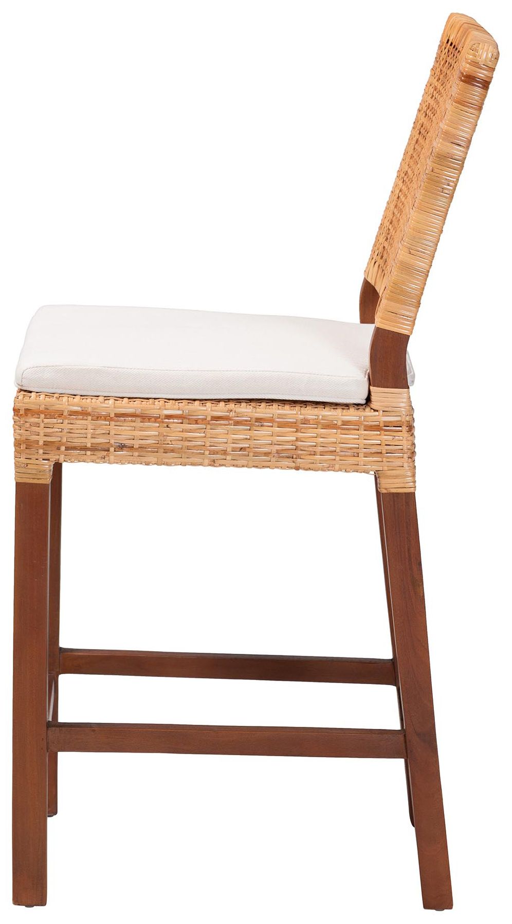 Image 4 bali & pari Lesia Natural Rattan Counter Stool with Cushion - Handwoven more views