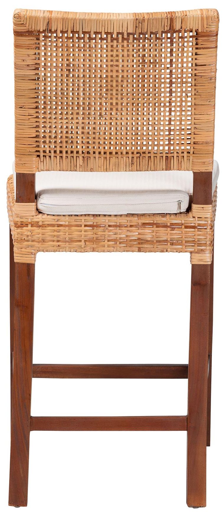 Image 5 bali & pari Lesia Natural Rattan Counter Stool with Cushion - Handwoven more views