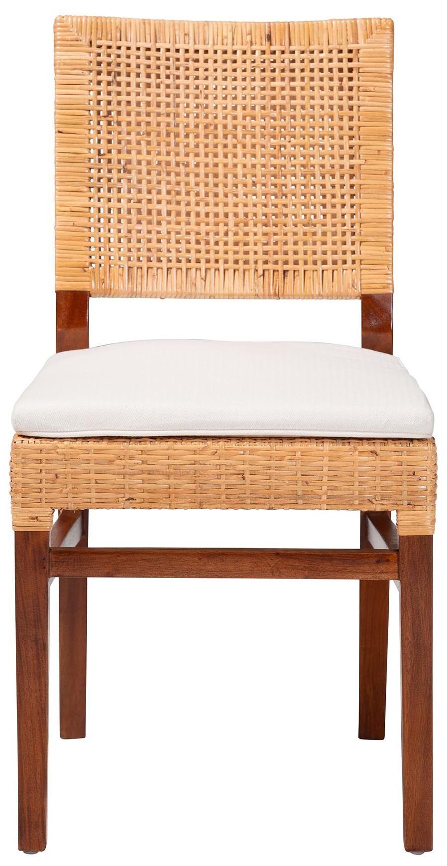 Image 3 bali & pari Lesia Natural Rattan Dining Chair with Cushion - Handwoven more views