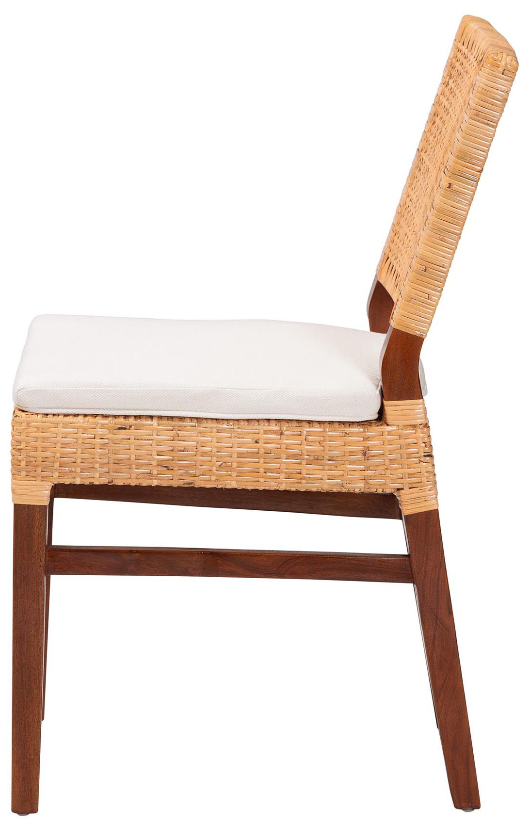 Image 4 bali & pari Lesia Natural Rattan Dining Chair with Cushion - Handwoven more views
