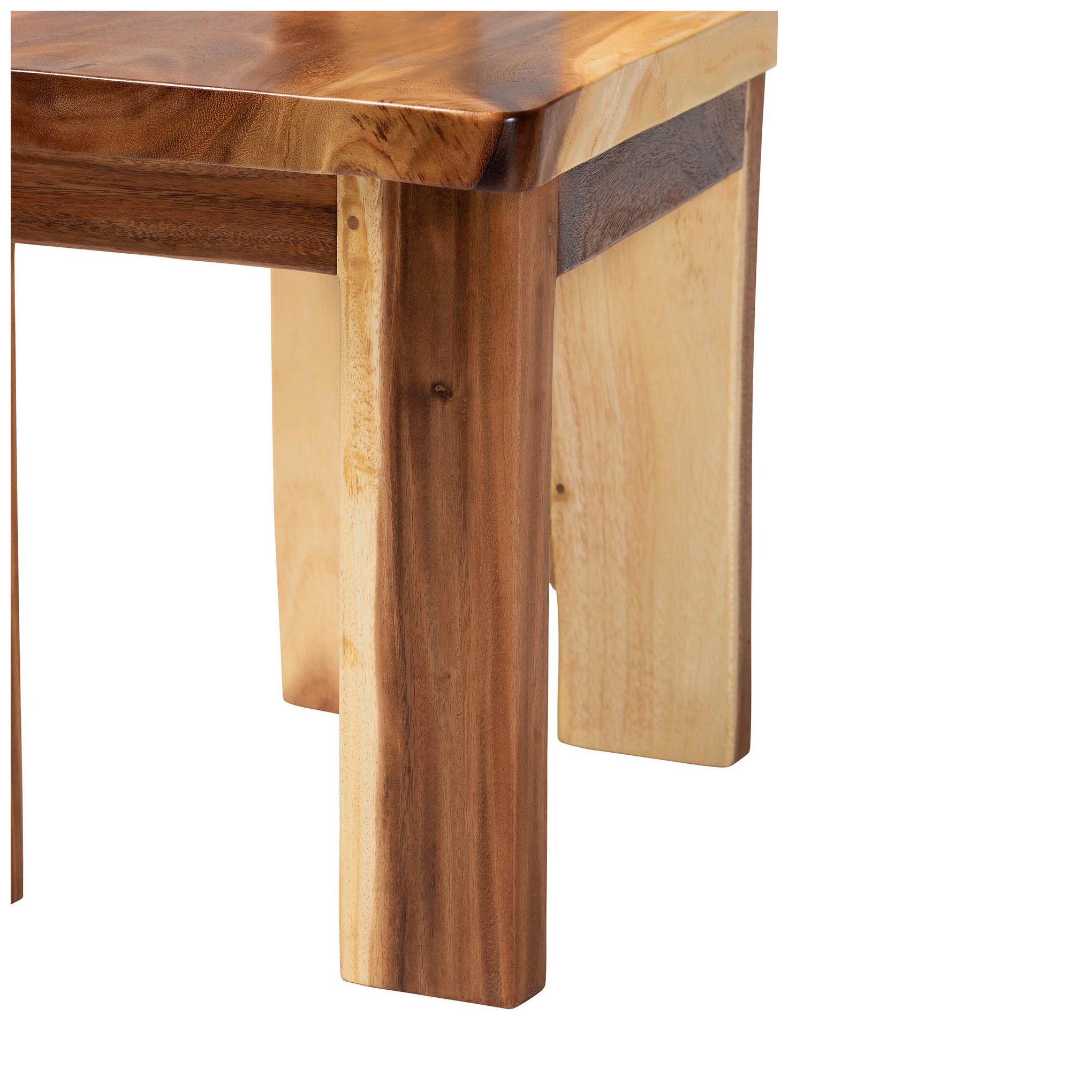 Image 6 bali & pari Lin Suar Handcrafted Solid Wood Dining Chair Set of 2 more views