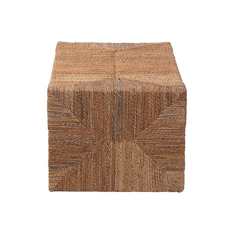 Image 4 bali & pari Liza Rectangle Seagrass Coffee Table -with Open Shelf more views