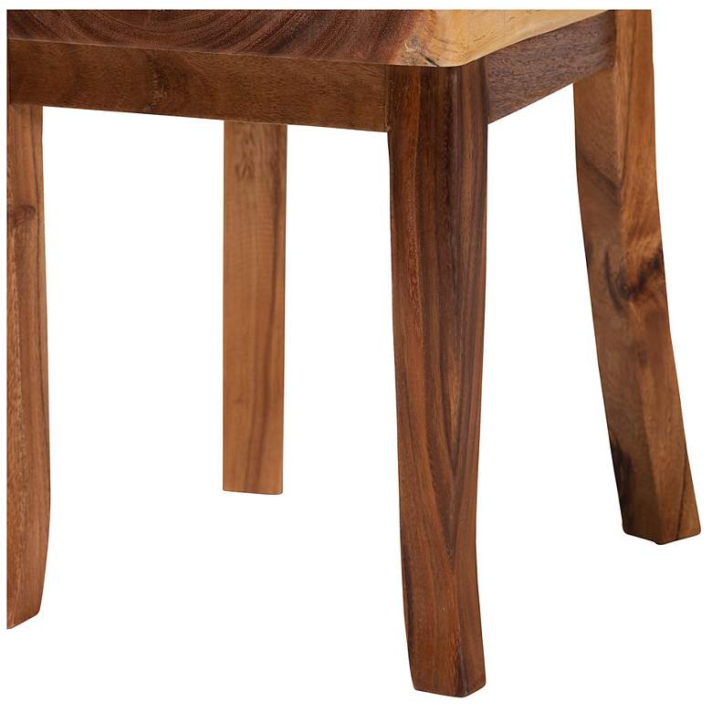 Image 7 bali & pari Luan Suar Wood Dining Chair - Handcrafted Solid Wood Seat more views