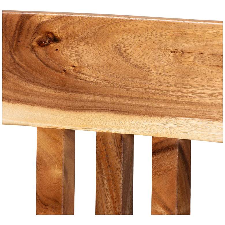 Image 6 bali & pari Luli Suar Wood Bar Stool - Handcrafted Solid Wood Stool more views