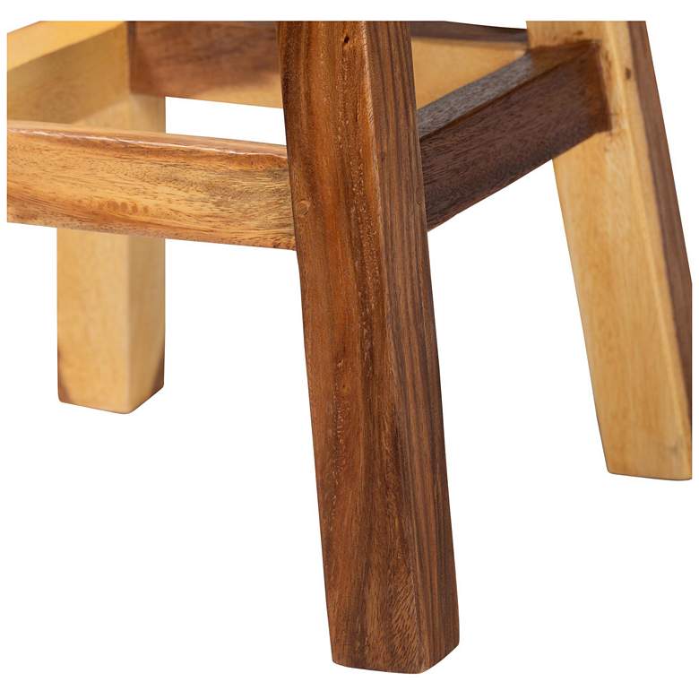 Image 7 bali & pari Luli Suar Wood Counter Stool - Handcrafted Solid Wood Stool more views