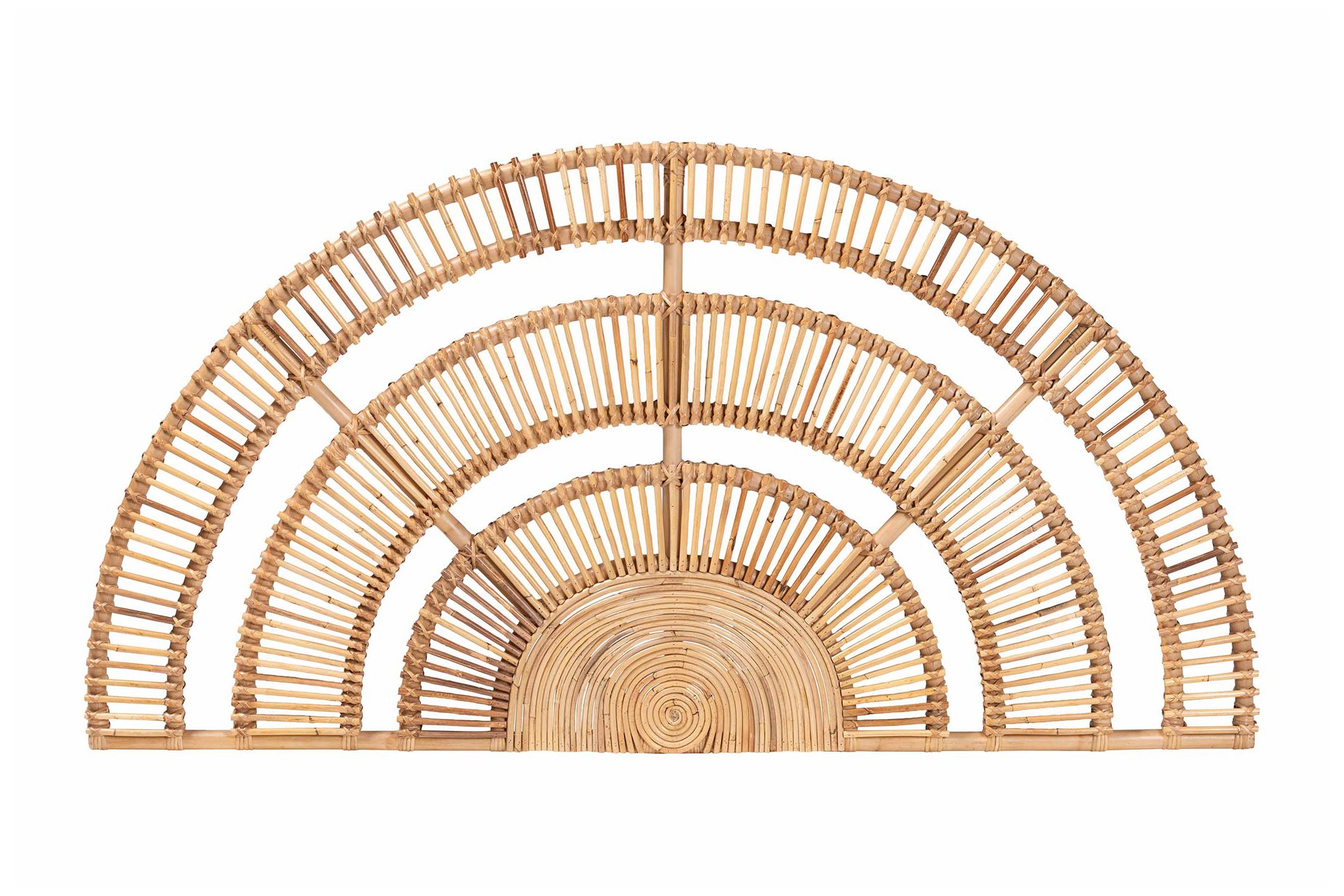 Image 3 bali & pari Luna Rattan Headboard -Wicker Wall-Mount Headboard, Queen more views