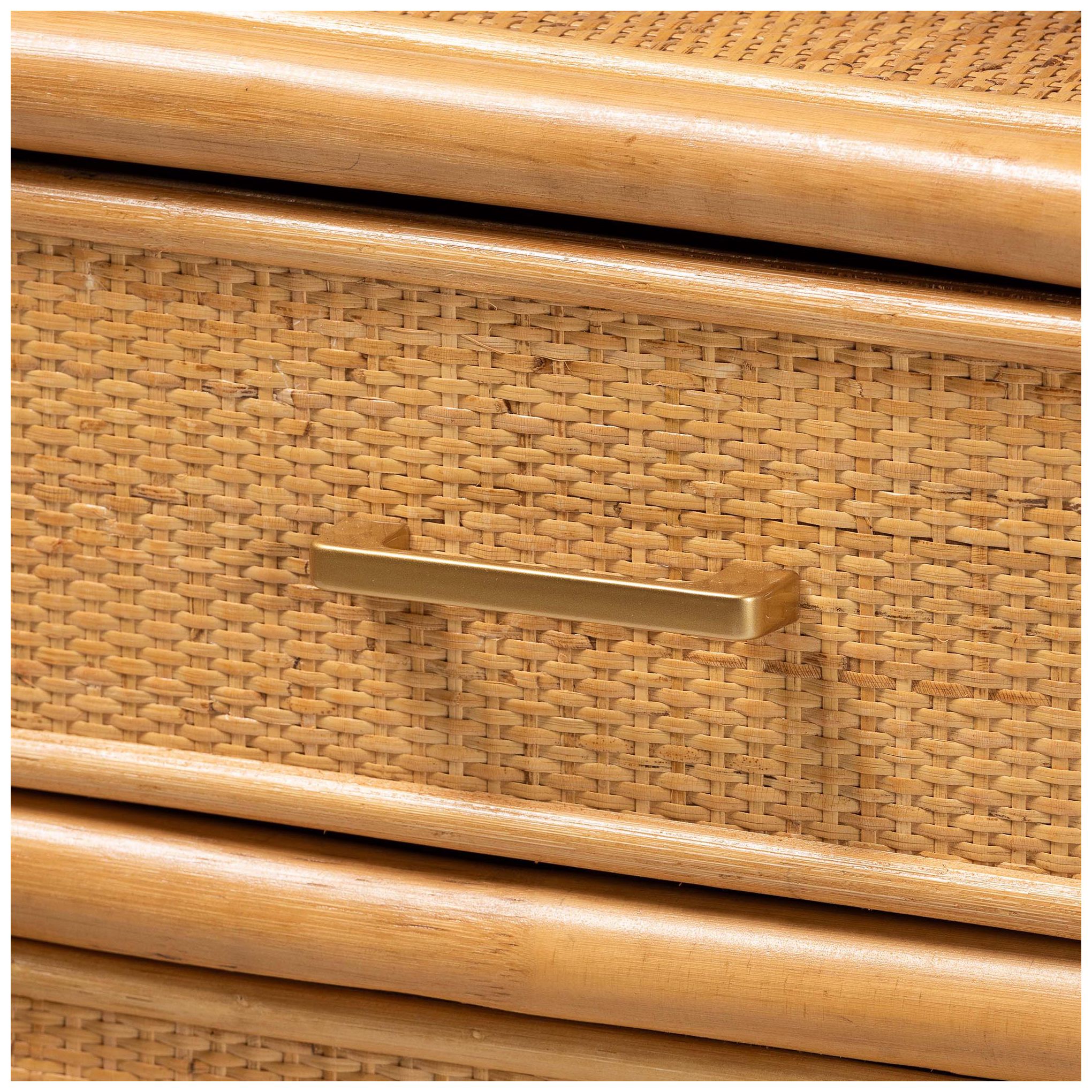 Image 7 bali & pari Mairen Arched Natural Rattan Storage Cabinet more views
