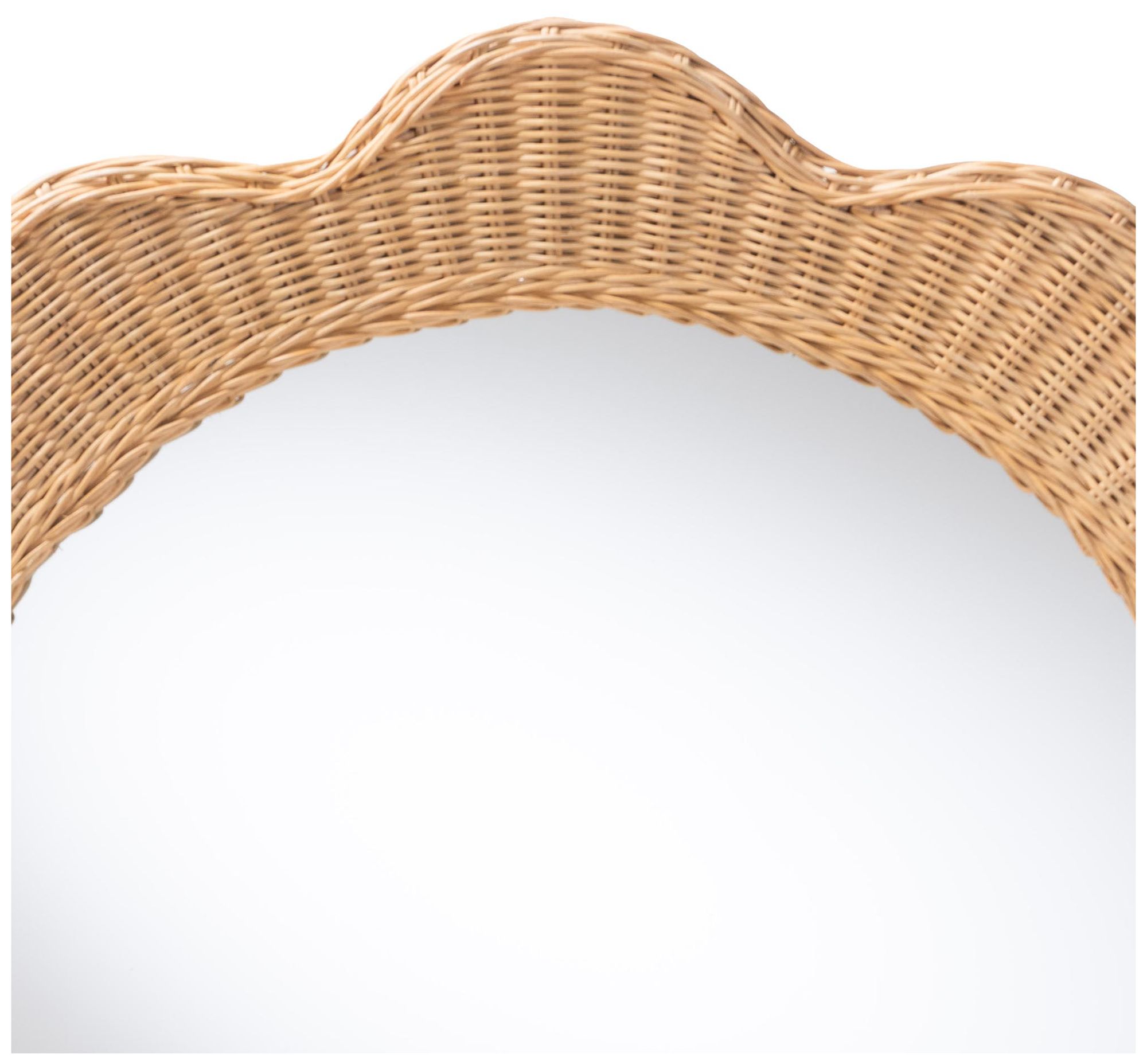 Image 3 bali & pari Makoto Scalloped Natural Rattan Wall Mirror more views