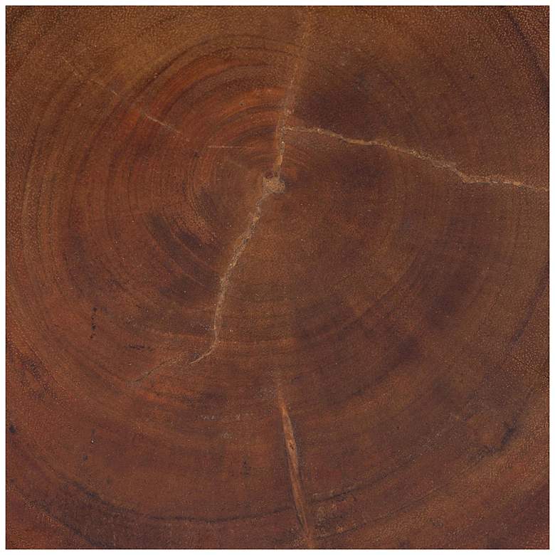Image 6 bali & pari Malati Solid Suar Wood Side Table - Sculptural End Table more views