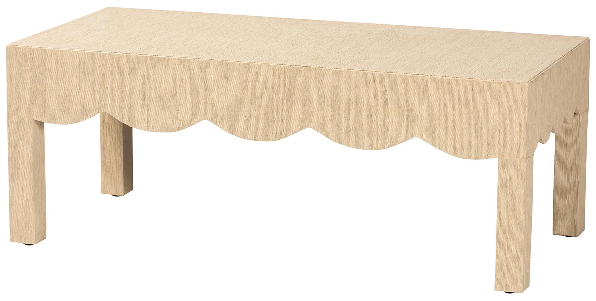 Image 2 bali & pari Mason Natural Grasscloth Coffee Table - Accent Table