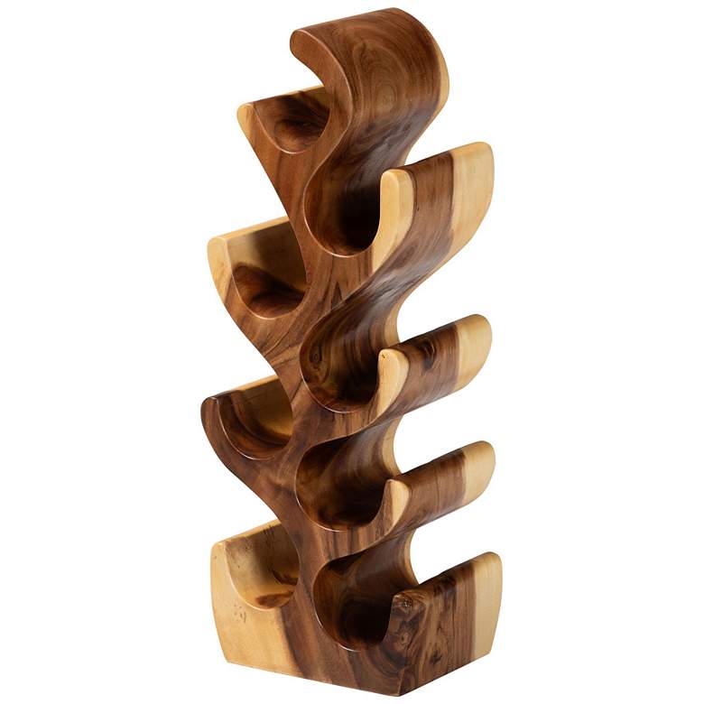 Image 2 bali & pari Matana Suar Wood Wine Rack with 8 Bottle Capacity