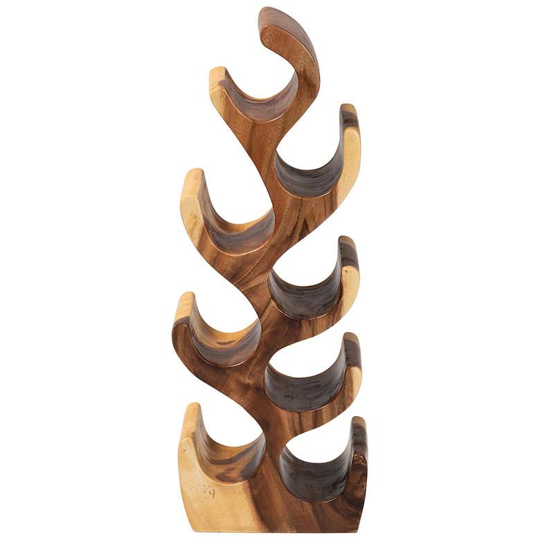 Image 3 bali & pari Matana Suar Wood Wine Rack with 8 Bottle Capacity more views