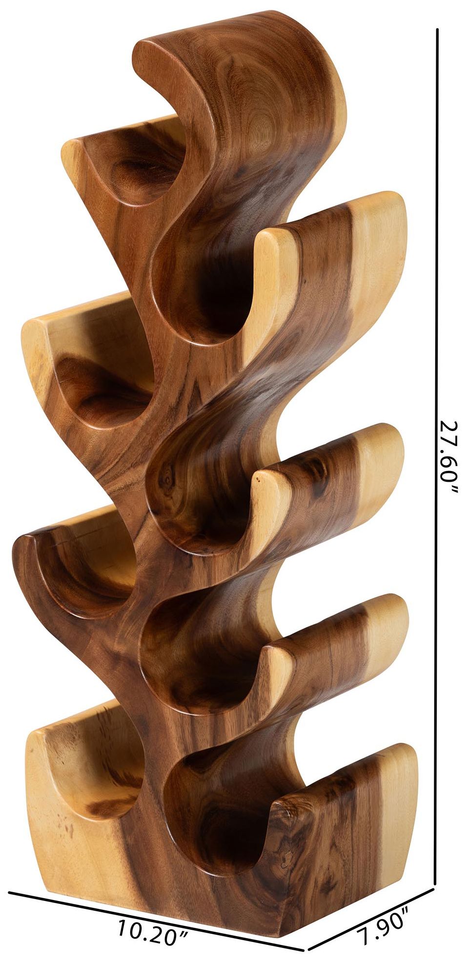 bali & pari Matana Suar Wood Wine Rack with 8 Bottle Capacity