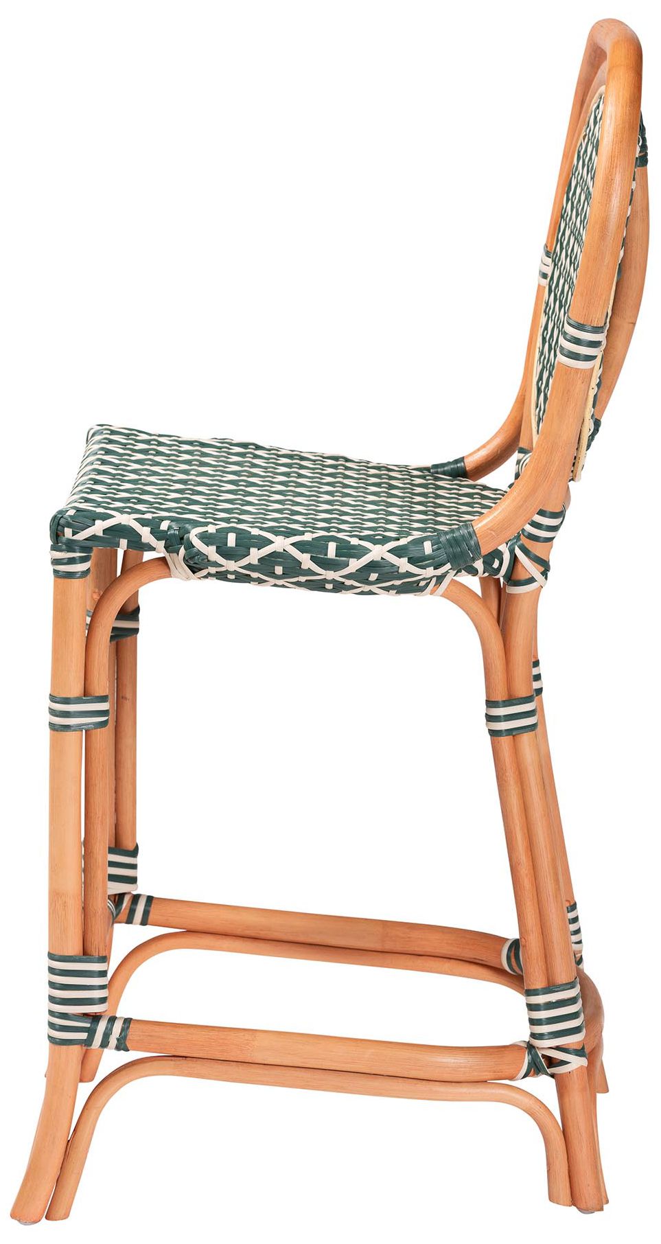 Image 4 bali & pari Mattie Rattan Bistro Counter Stool, Green more views