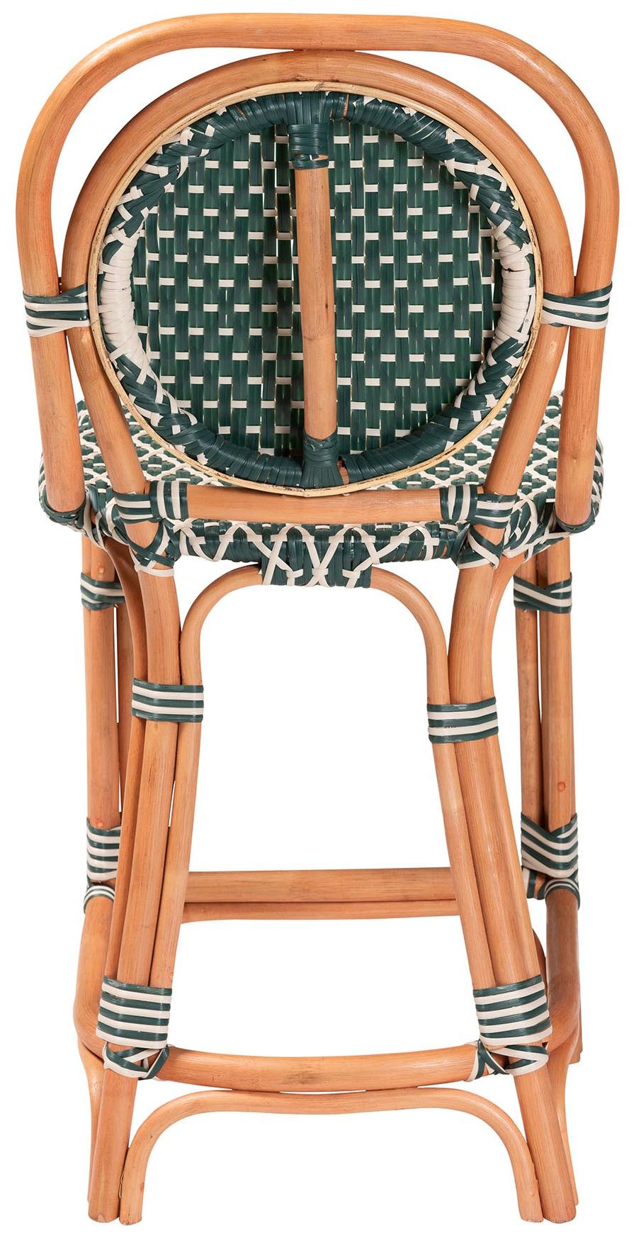 Image 5 bali & pari Mattie Rattan Bistro Counter Stool, Green more views