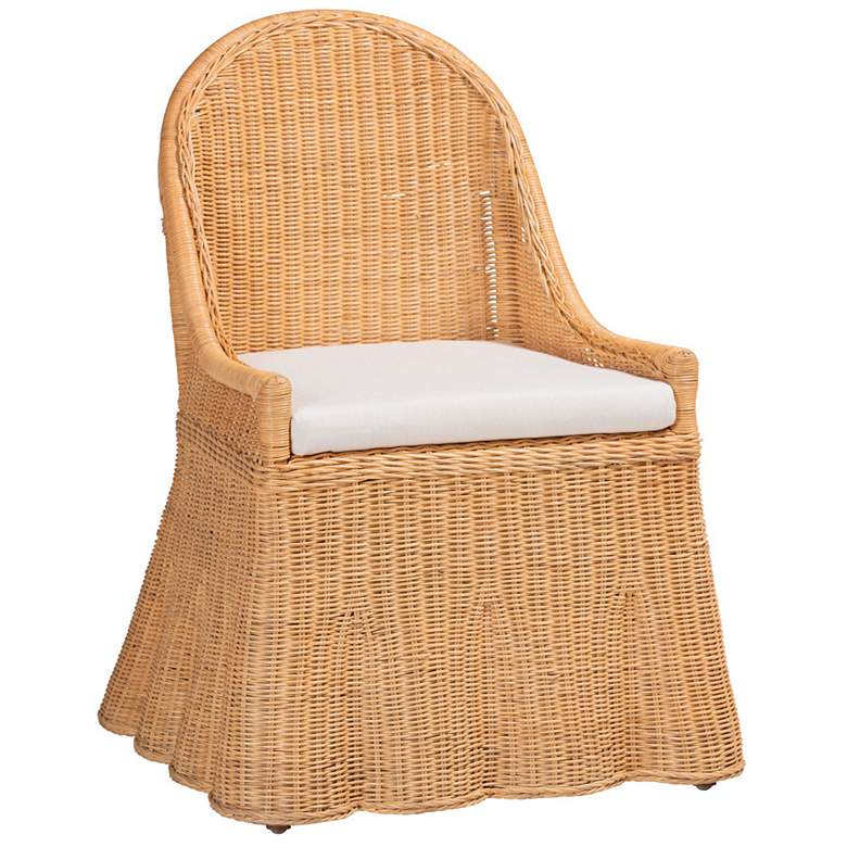 Image 2 bali & pari Maya Natural Rattan Accent Chair -Wicker Dining Chair