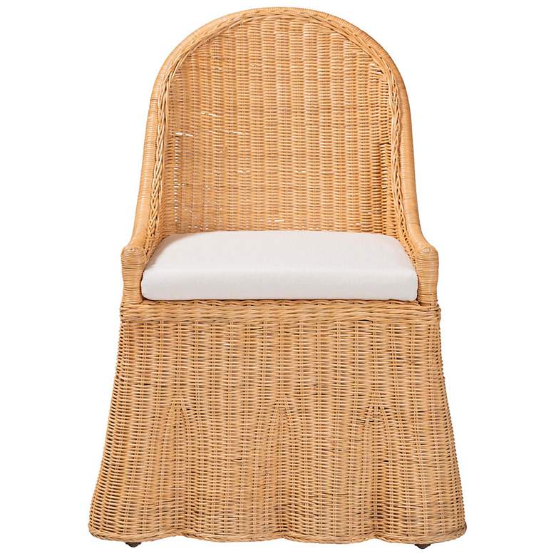 Image 3 bali & pari Maya Natural Rattan Accent Chair -Wicker Dining Chair more views