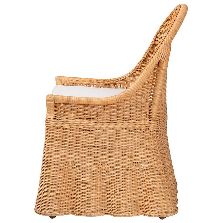 Image 4 bali & pari Maya Natural Rattan Accent Chair -Wicker Dining Chair more views