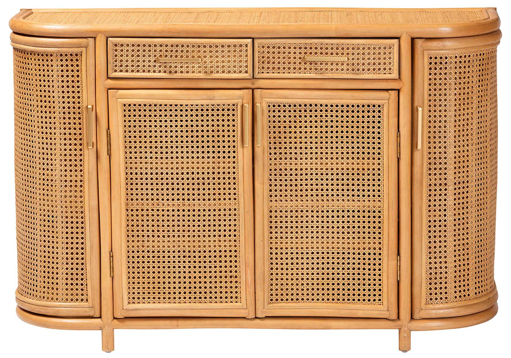 Image 4 bali & pari McKenna Natural Rattan Sideboard - Wicker Buffet Credenza more views
