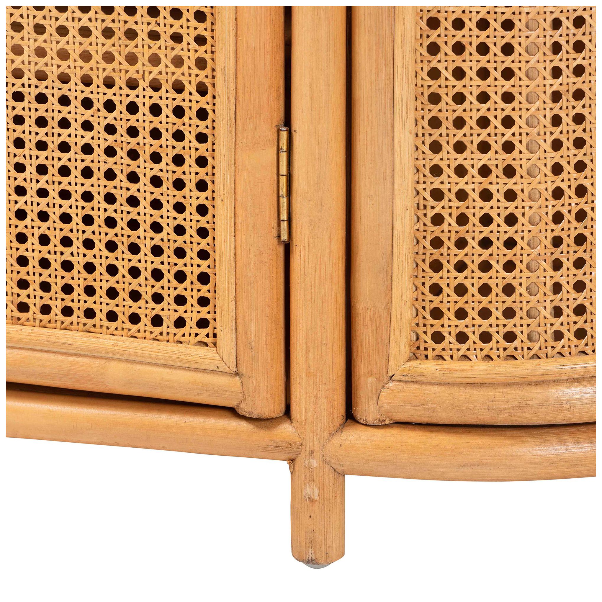 Image 7 bali & pari McKenna Natural Rattan Sideboard - Wicker Buffet Credenza more views