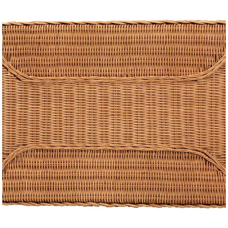 Image 6 bali & pari Minahasa Bohemian Light Honey Braided Rattan Side Table more views
