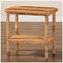 bali & pari Minahasa Bohemian Light Honey Braided Rattan Side Table