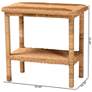 bali & pari Minahasa Bohemian Light Honey Braided Rattan Side Table