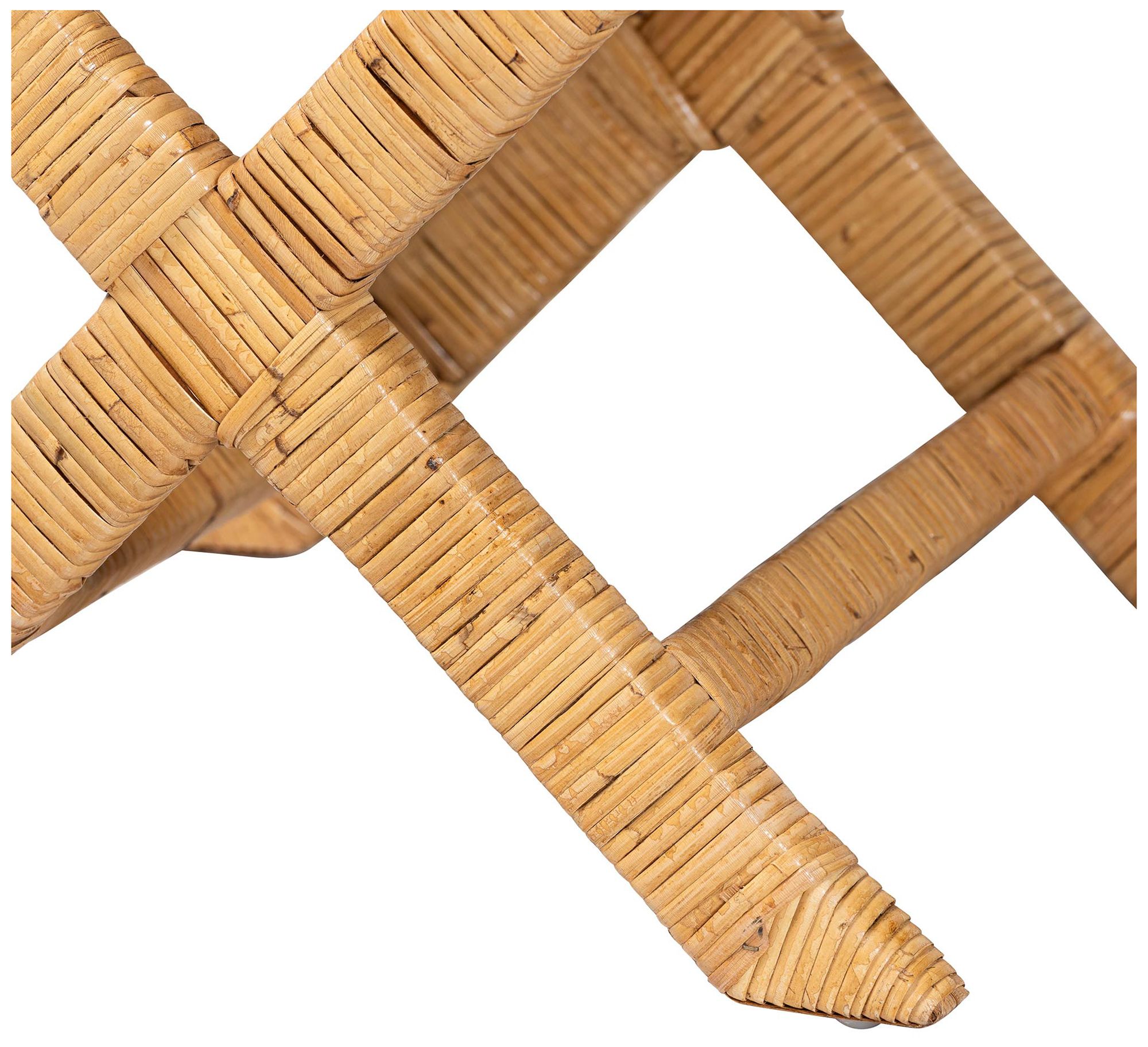 Image 5 bali & pari Modesta Natural Rattan Accent Bench - Handwoven Wicker Seating more views