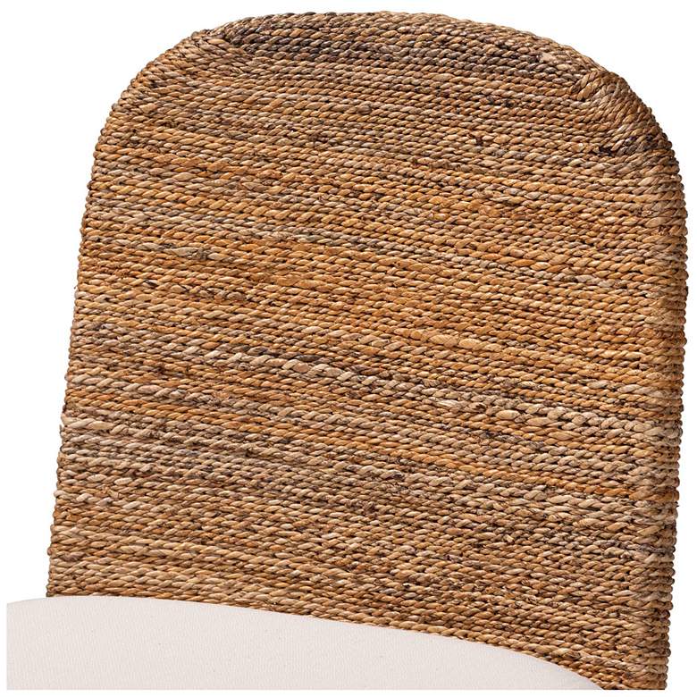 Image 5 bali & pari Nadim Natural Seagrass and Acacia Wood 2-Piece Dining Chair Set more views