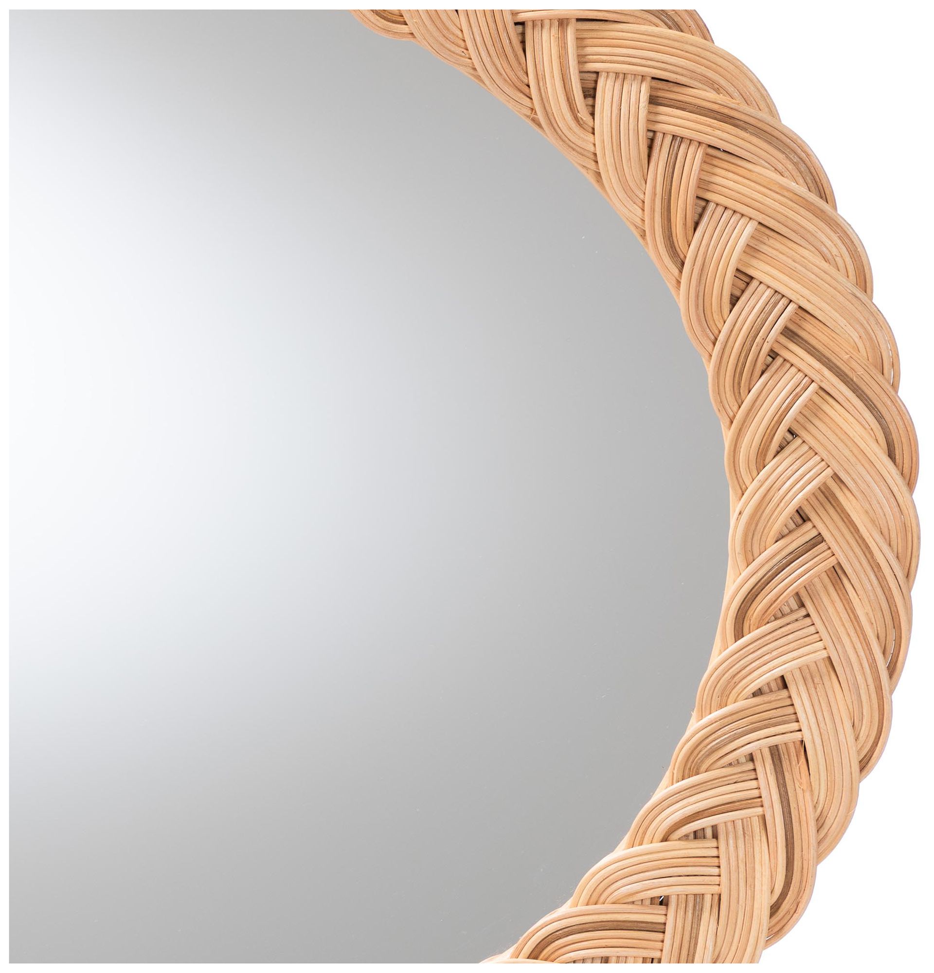 Image 3 bali & pari Nara Natural Rattan Wall Mirror, Oval more views
