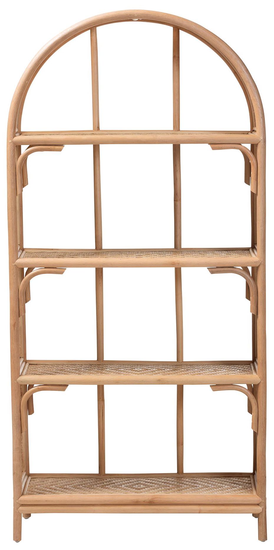 Image 3 bali & pari Natania Natural Rattan 4-Tier Display Shelf more views